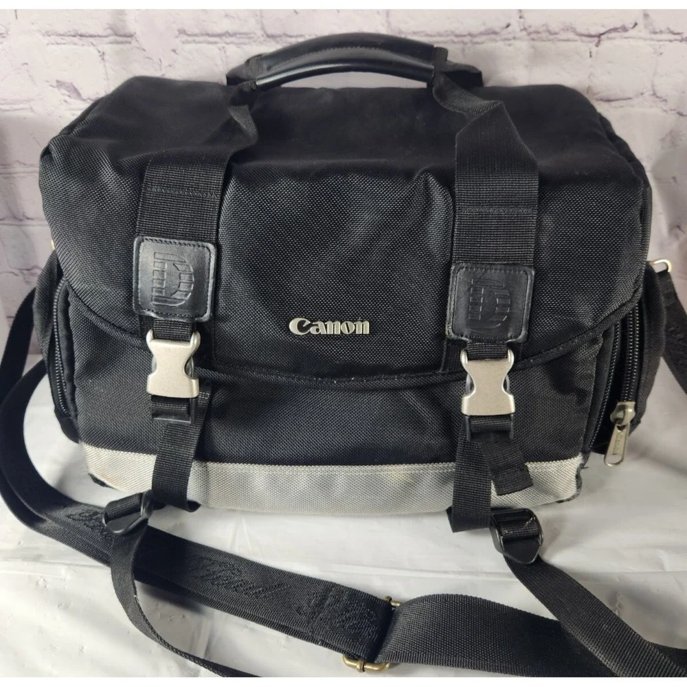 Canon Large Camera Travel Shoulder Bag with Strap & Several Pockets Photographer